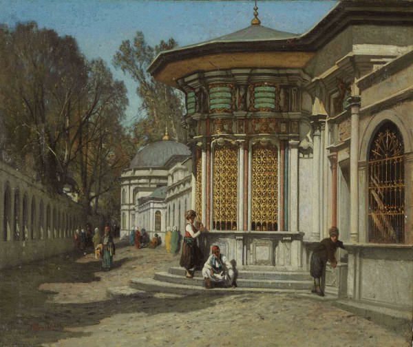 Praying at mosque by Germain Fabius Brest